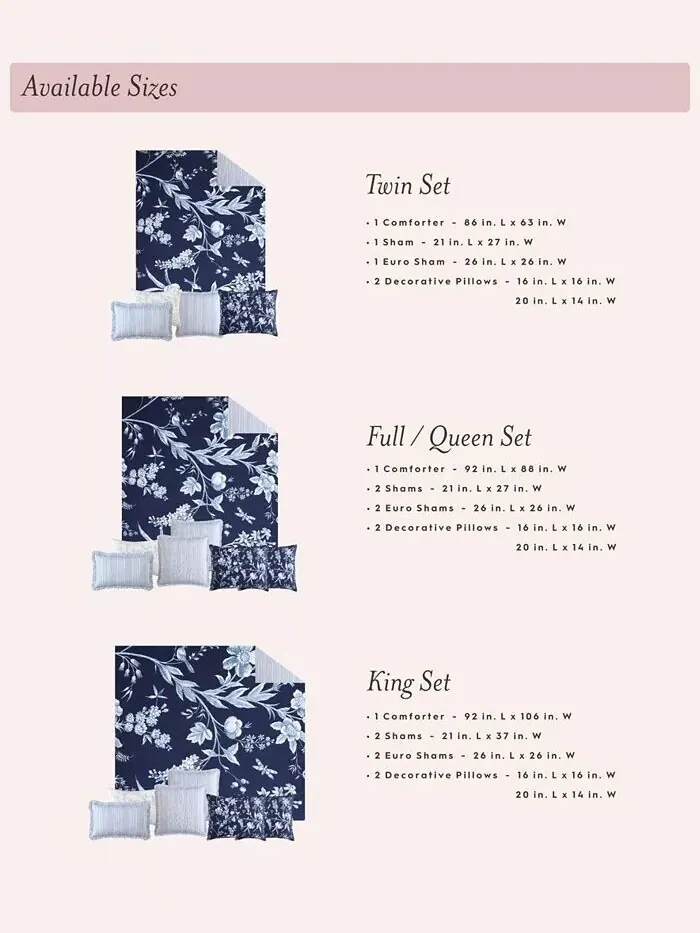 Двусторонний комплект хлопковых одеял Branch Toile из 7 предметов, полный/королевский размер Laura — изображение 13 из 15