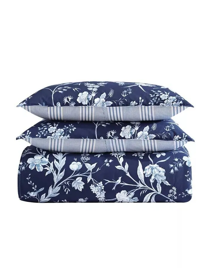 Двусторонний комплект хлопковых одеял Branch Toile из 7 предметов, полный/королевский размер Laura — изображение 6 из 15