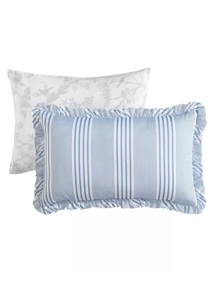 Двусторонний комплект хлопковых одеял Branch Toile из 7 предметов, полный/королевский размер Laura — изображение 10 из 15