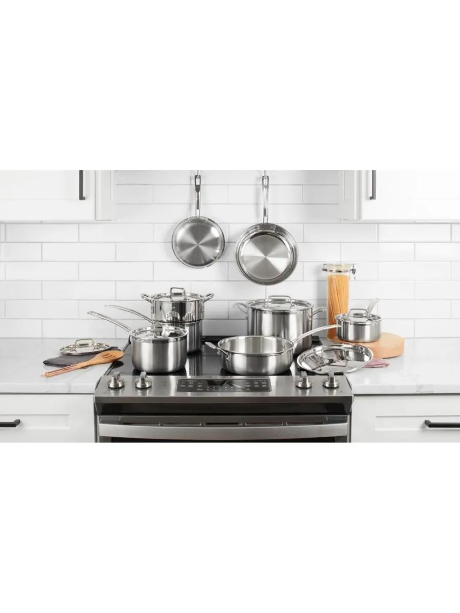 Набор посуды Multiclad Pro Tri-Ply из нержавеющей стали, 12 предметов Cuisinart — изображение 6 из 7, серебристый