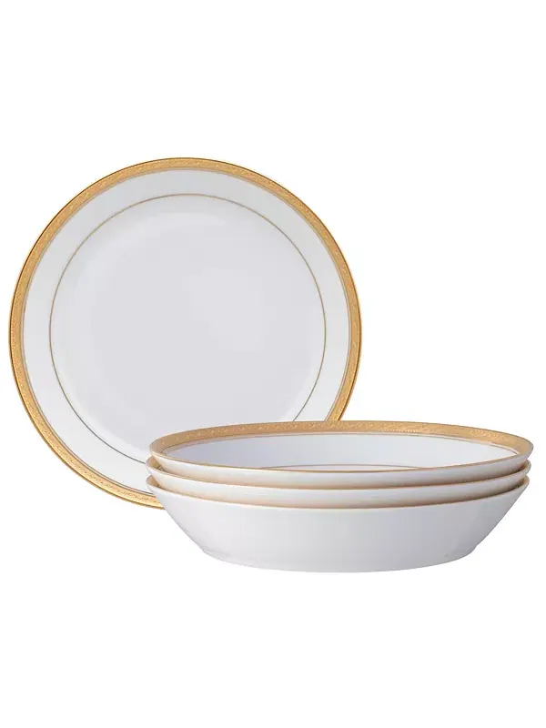 Набор мисок Crestwood из 4 предметов, сервиз на 4 персоны Noritake — изображение 1 из 4, золото