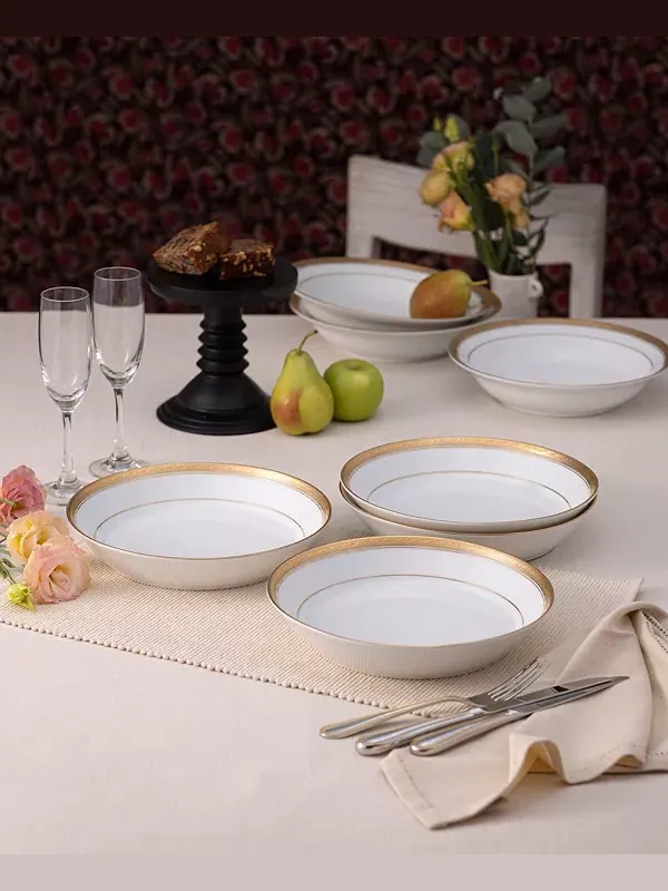 Набор мисок Crestwood из 4 предметов, сервиз на 4 персоны Noritake — изображение 2 из 4, золото