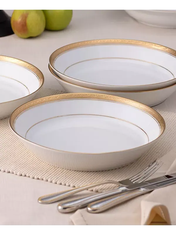 Набор мисок Crestwood из 4 предметов, сервиз на 4 персоны Noritake — изображение 3 из 4, золото