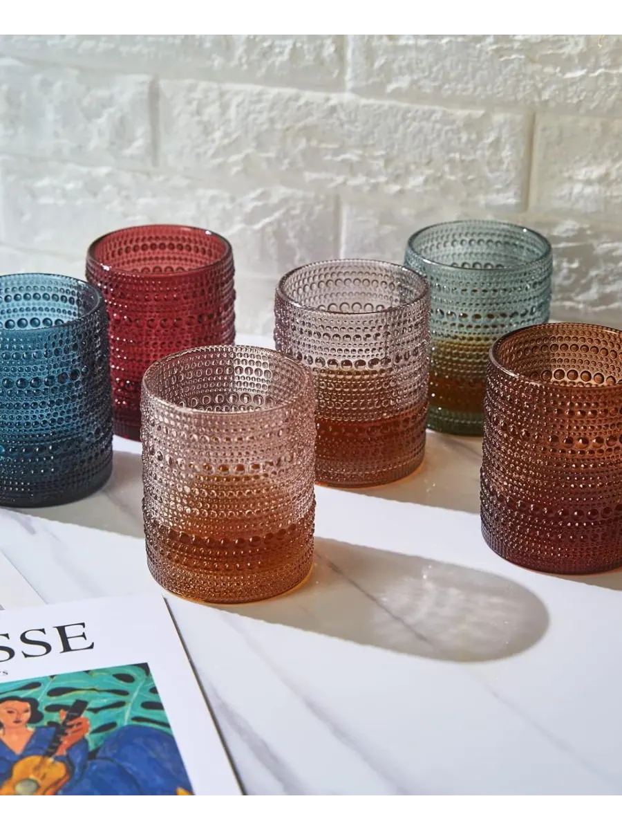 Набор из 6 стаканов Khen Hobnail The Wine Savant — изображение 2 из 4, синий