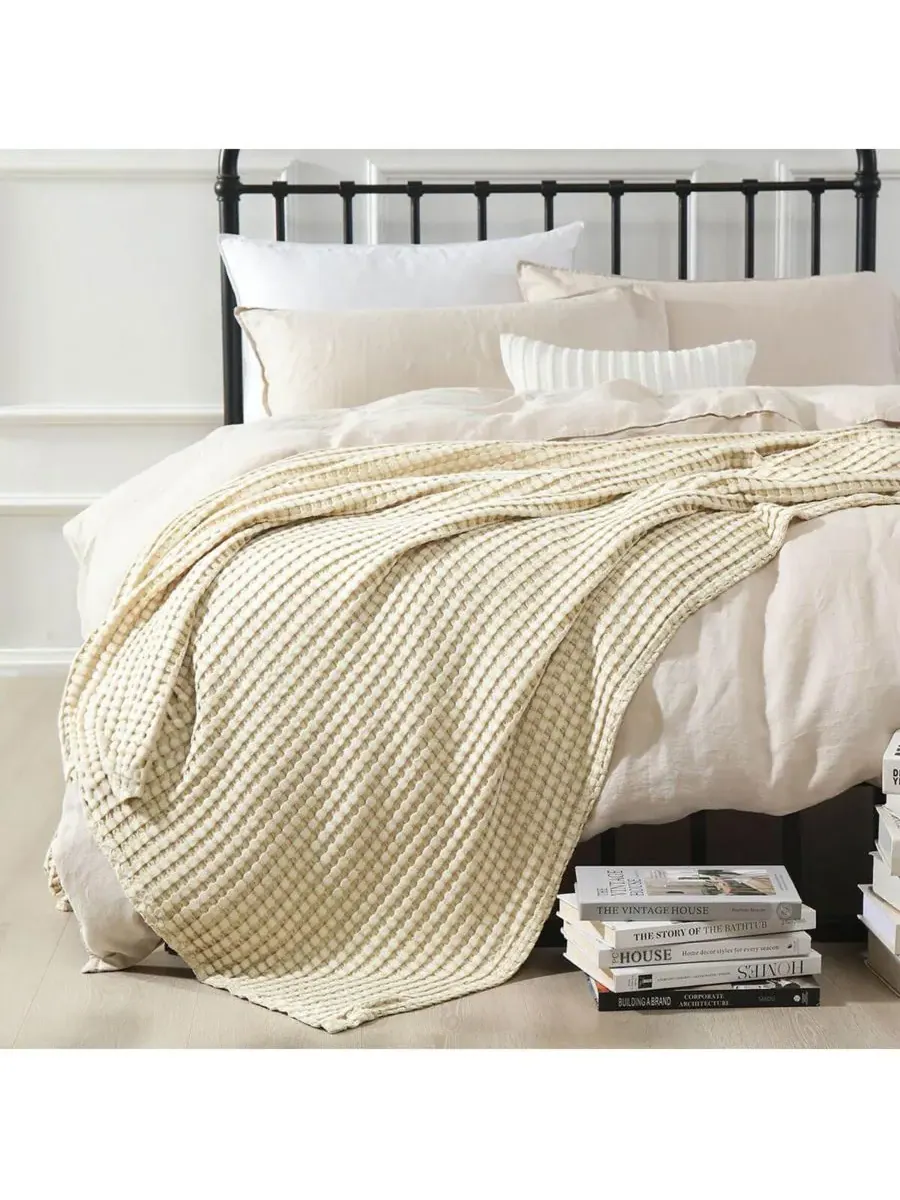 Уютное бамбуковое вафельное одеяло, размер King/California King Egyptian Linens