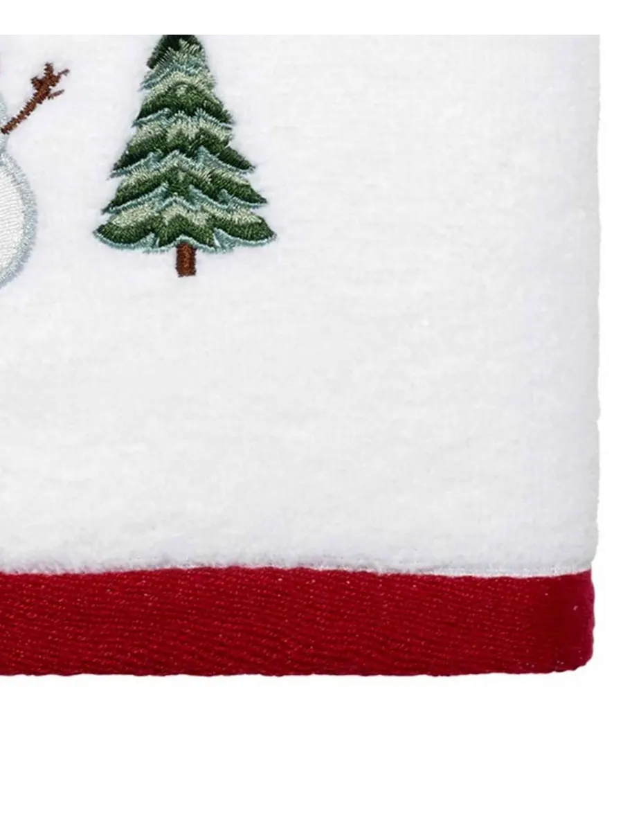 Хлопковое полотенце для рук Зимний снеговик, 28 x 16 дюймов Avanti, White, Towel Sets — изображение 3 из 5, белый
