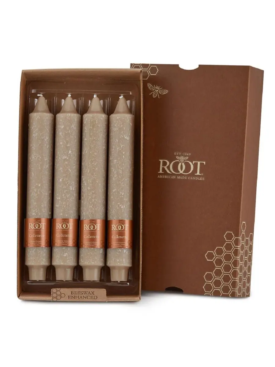 Набор из 4 конусных свечей Timberline Collenette 23 см Root Candles