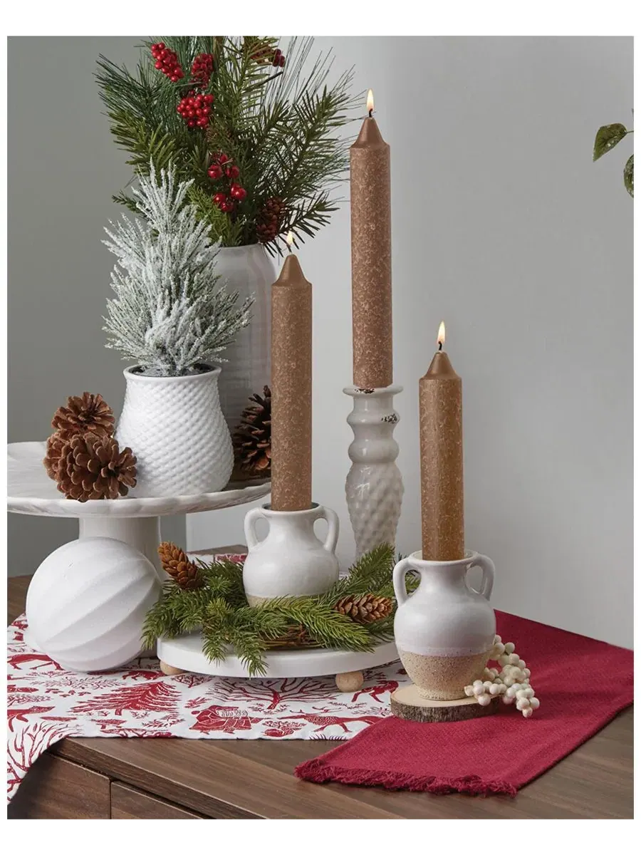 Набор из 4 конусных свечей Timberline Collenette 23 см Root Candles — изображение 2 из 2, коричневый