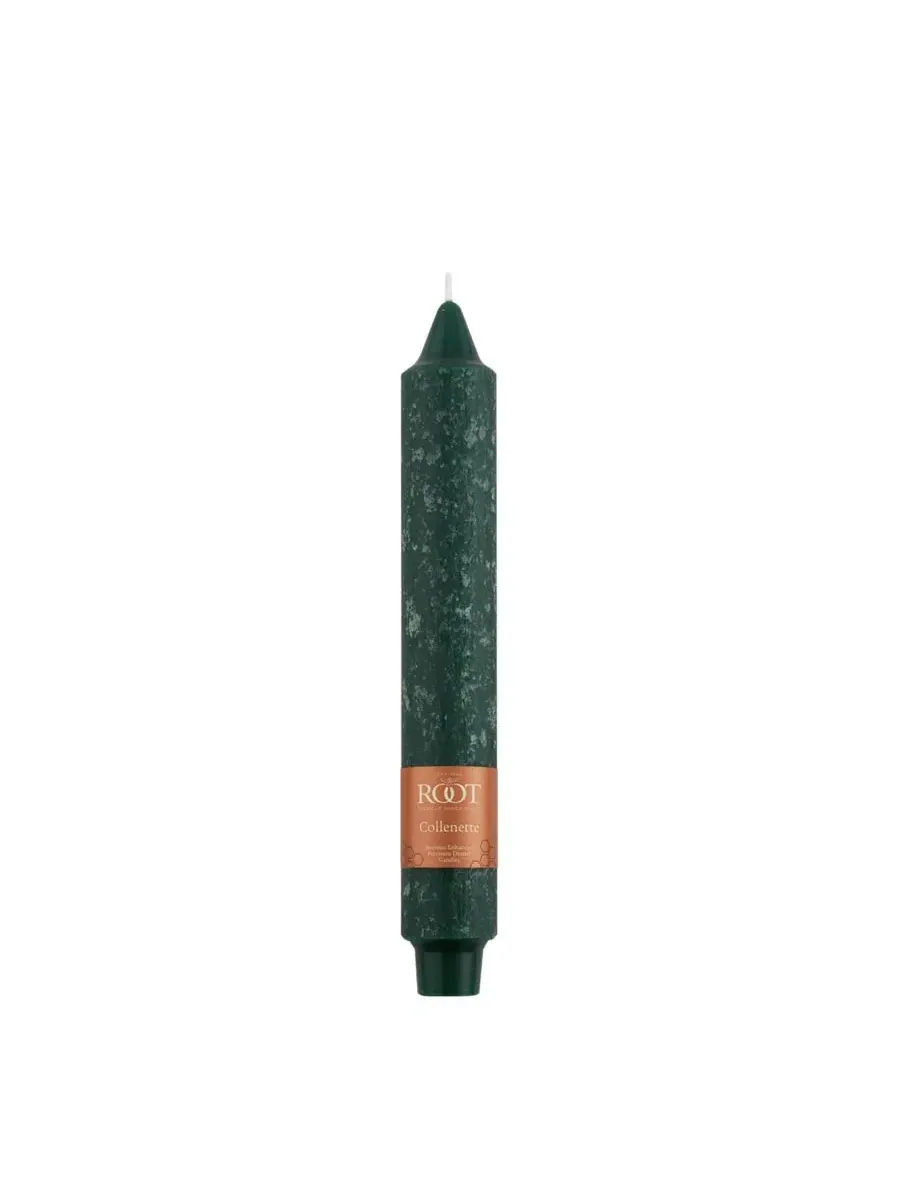 Набор из 4 конусных свечей Timberline Collenette 23 см Root Candles — изображение 2 из 4, темный зеленый