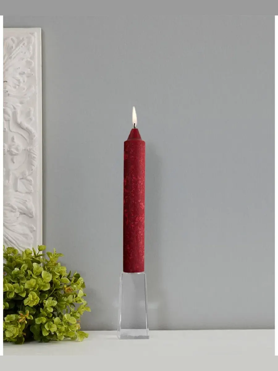 Набор из 4 конусных свечей Timberline Collenette 23 см Root Candles, гранатовый — изображение 3 из 5