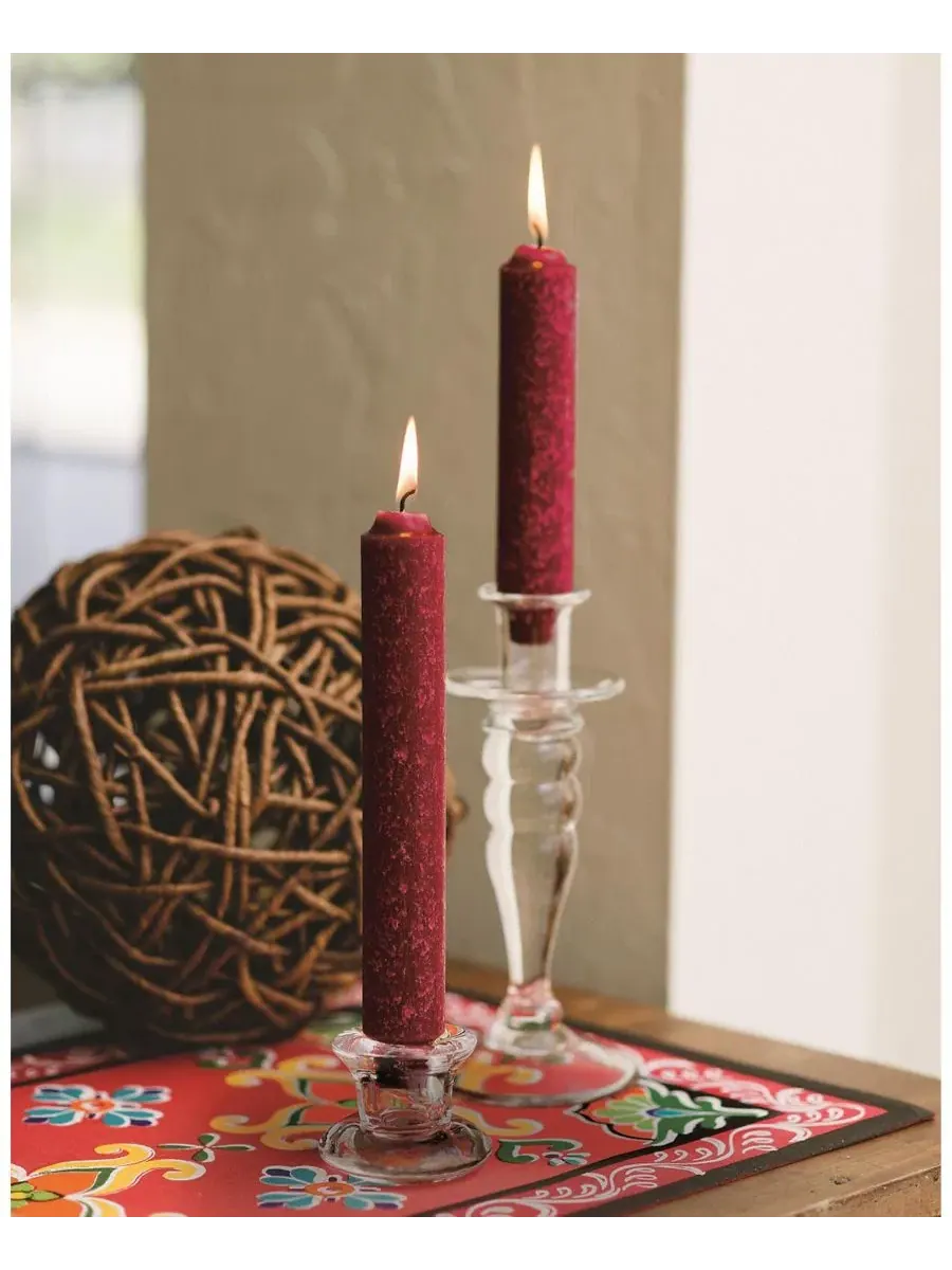 Набор из 4 конусных свечей Timberline Collenette 23 см Root Candles, гранатовый — изображение 5 из 5