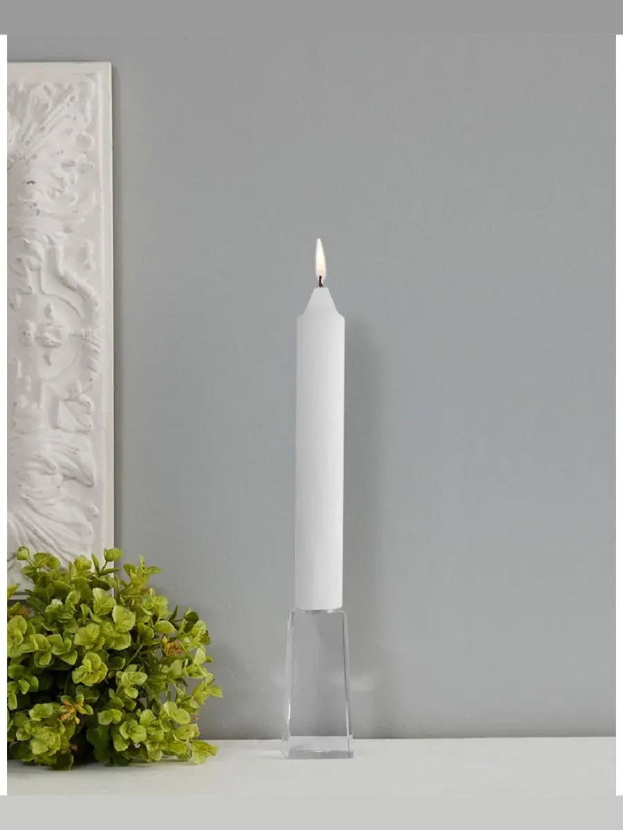 Набор из 4 конусных свечей Timberline Collenette 23 см Root Candles — изображение 3 из 6, белый