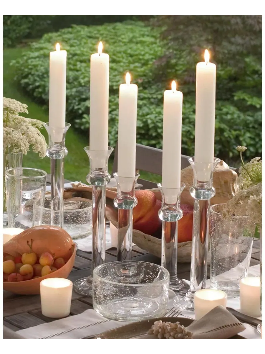 Набор из 4 конусных свечей Timberline Collenette 23 см Root Candles — изображение 5 из 6, белый