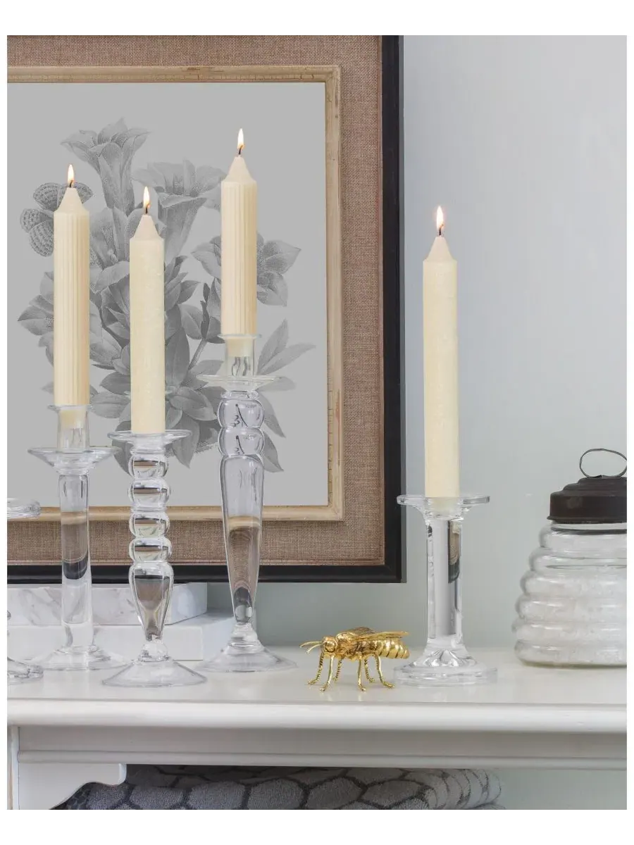 Набор из 4 конусных свечей Timberline Collenette 23 см Root Candles — изображение 6 из 6, белый