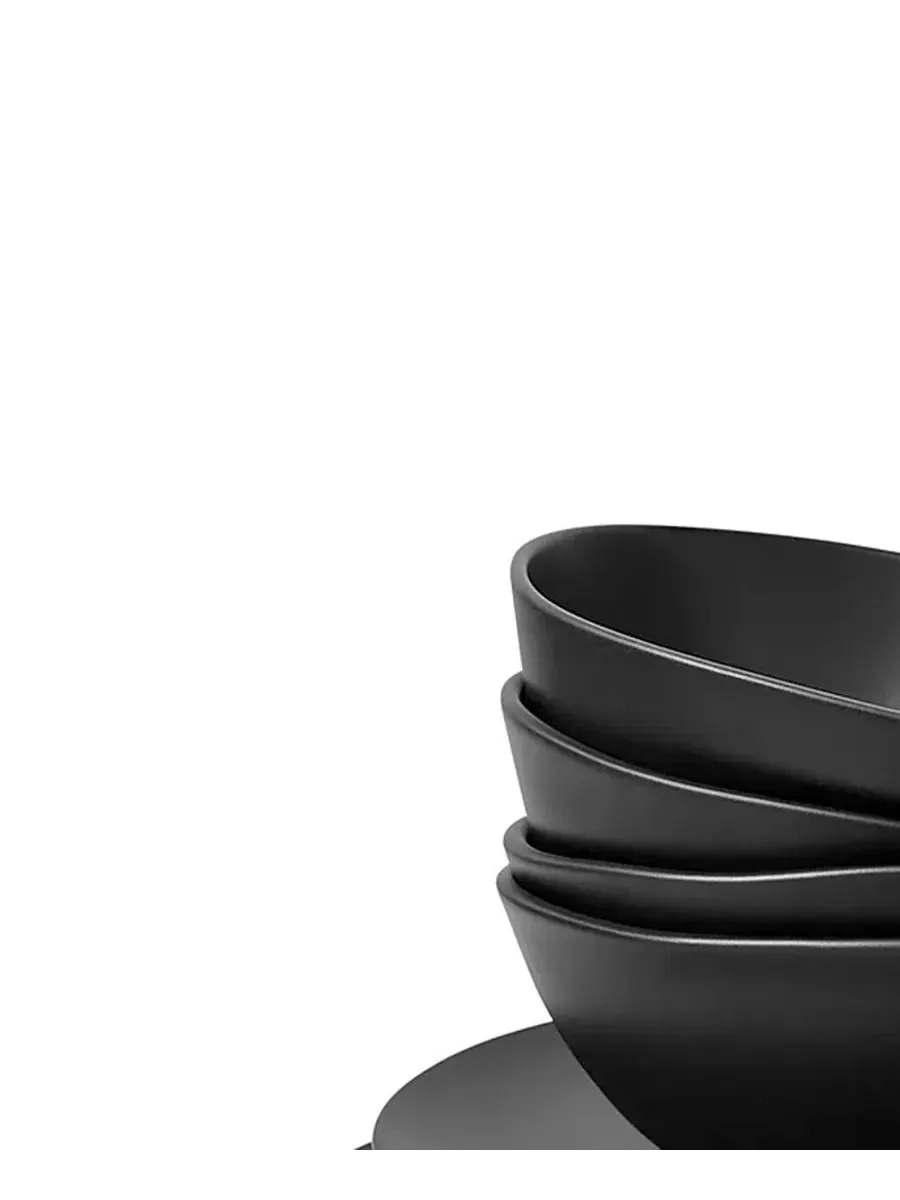 Набор посуды для сервировки, 12 предметов, Coupe Wheat Abode Homewares — изображение 2 из 5, черный