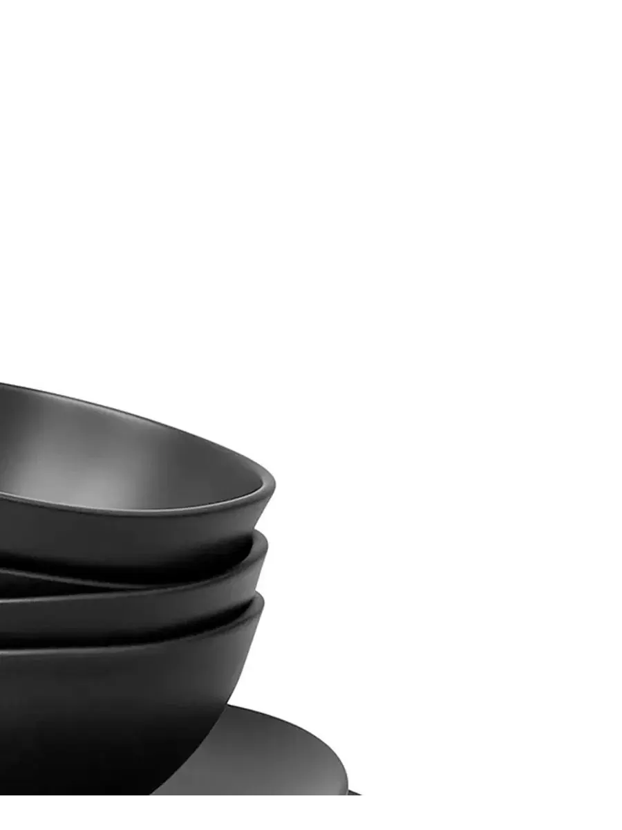 Набор посуды для сервировки, 12 предметов, Coupe Wheat Abode Homewares — изображение 3 из 5, черный