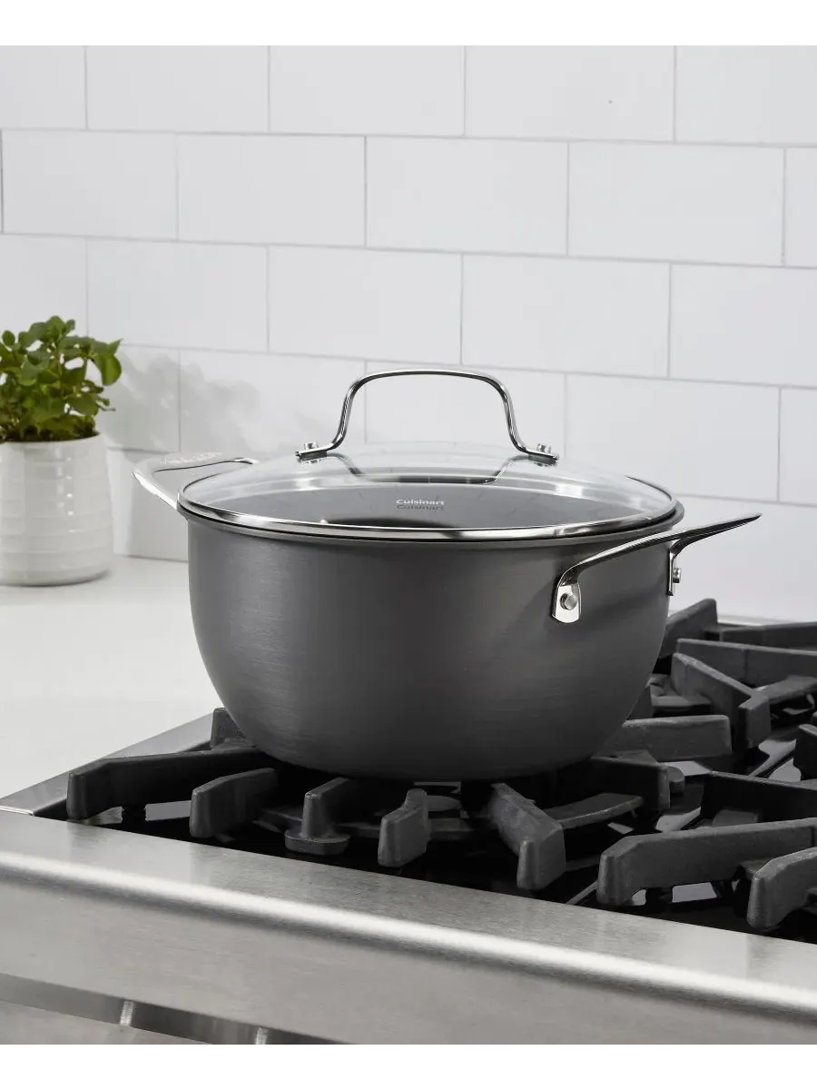 Сковорода-сотейник 5 л с крышкой Hard Anodized Aluminum Cuisinart — изображение 2 из 3, черный