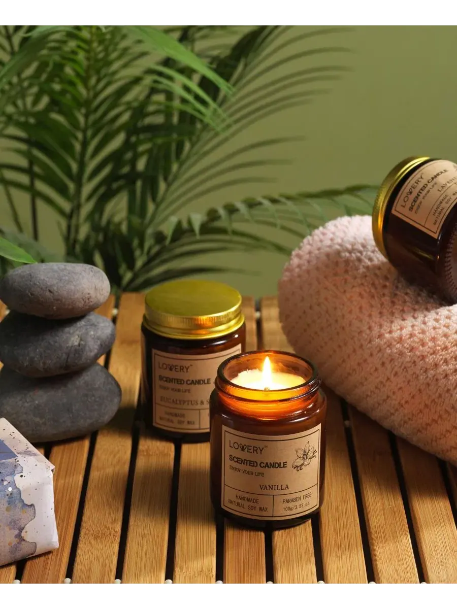 Набор из 6 ароматических свечей из соевого воска, Luxury Aromatherapy Home Soy Candles Lovery — изображение 4 из 4, мульти