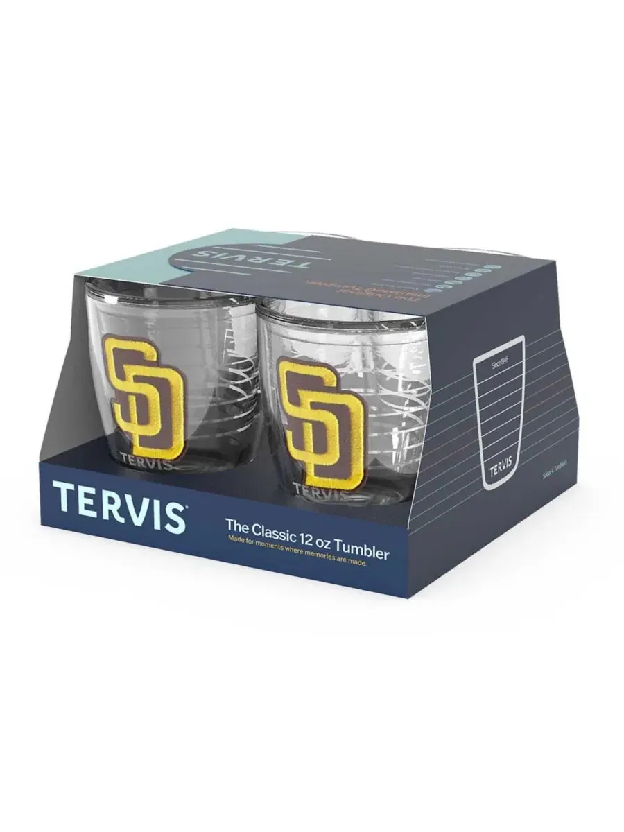 Набор из 4 стаканов-термосов 12 унций с эмблемой San Diego Padres Tervis — изображение 2 из 3