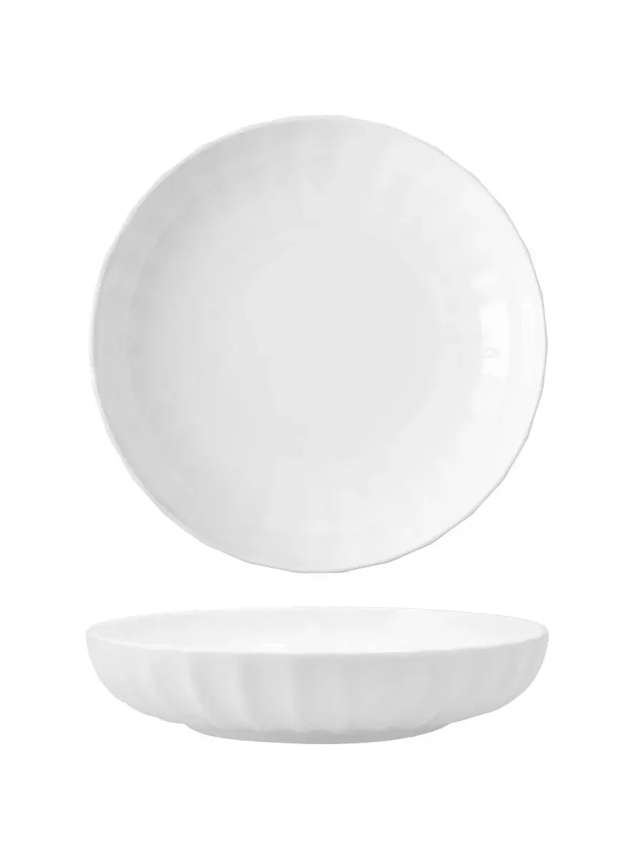 Набор из 4 низких столовых мисок Blyss Bone China Fortessa — изображение 6 из 6, серый