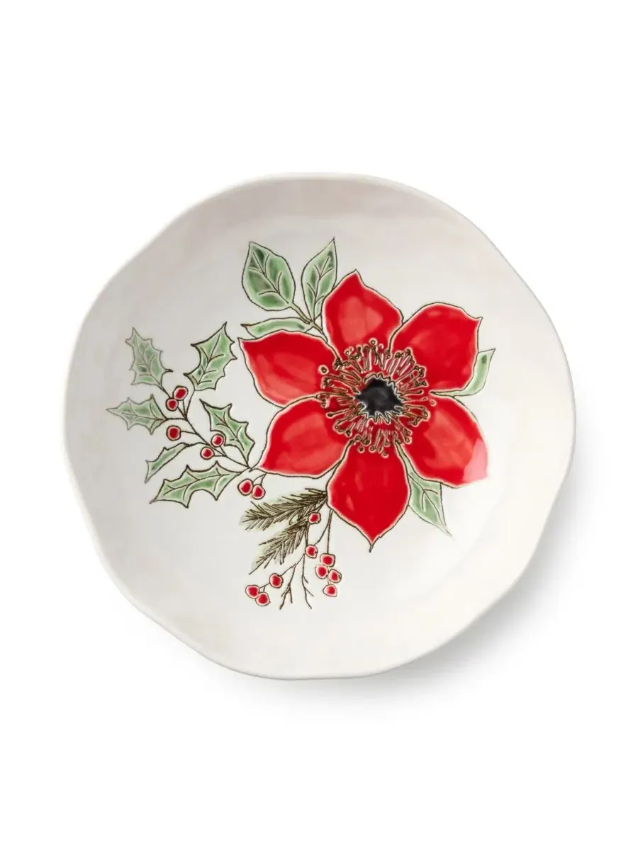 Набор из 4 обеденных пиал Festive Blooms, керамика Certified International, 40 унций — изображение 2 из 4, мульти