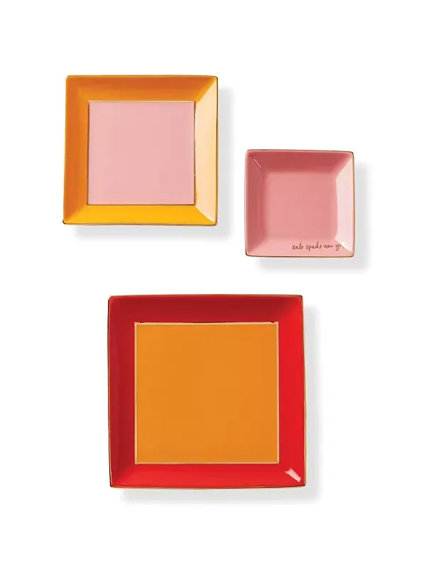 Набор из 3-х подносов Make it pop Kate Spade — изображение 1 из 4, красный