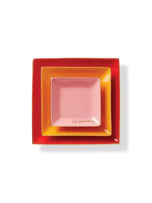 Набор из 3-х подносов Make it pop Kate Spade — изображение 2 из 4, красный