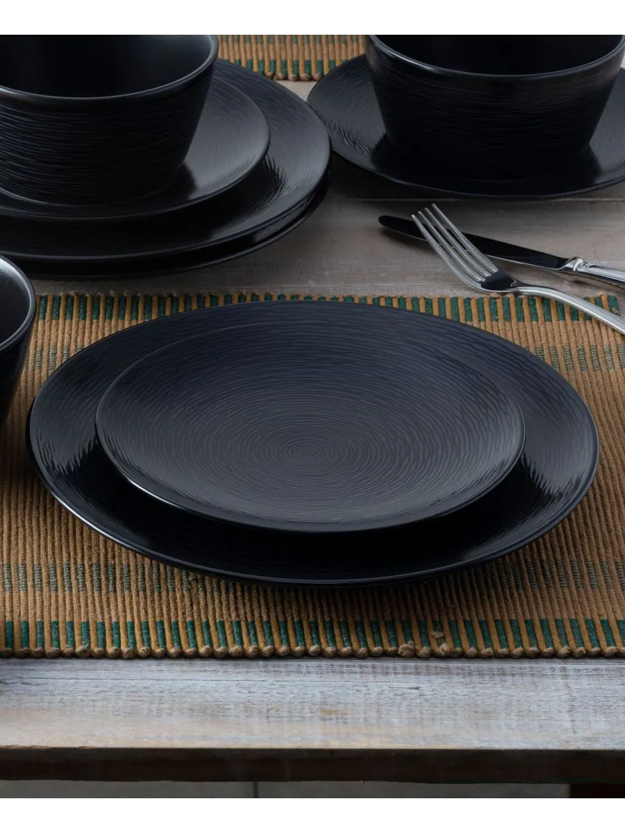 Набор из 4 обеденных тарелок Swirl Coupe Noritake — изображение 8 из 9, белый