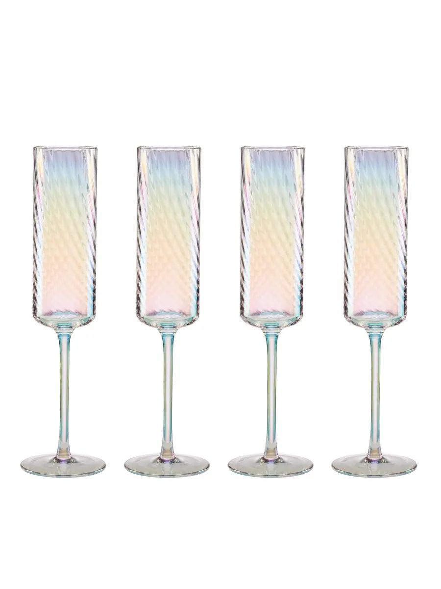 Набор из 4 флейт Tuscany Classics Iridescent Lenox — изображение 1 из 6, прозрачный
