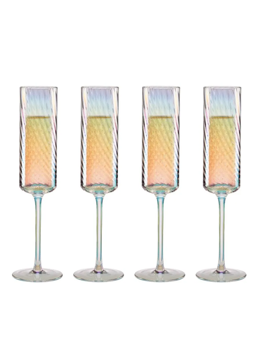 Набор из 4 флейт Tuscany Classics Iridescent Lenox — изображение 6 из 6, прозрачный