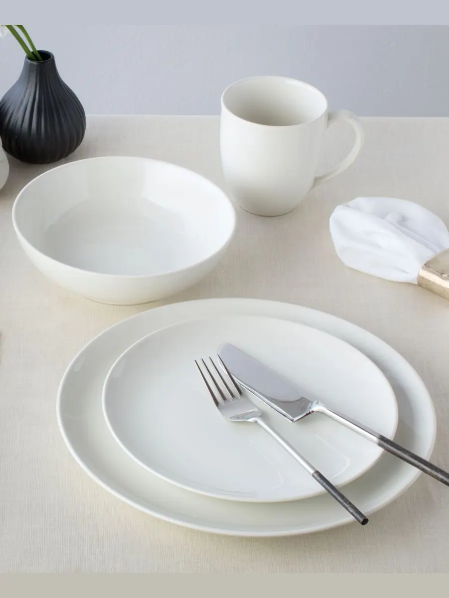 Набор из 4 салатных тарелок Colorwave Coupe Noritake — изображение 8 из 10, серый