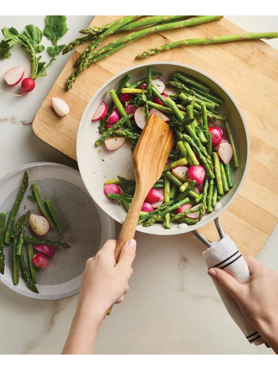 Сковорода KitchenAid Hard-Anodized Ceramic Induction, 25 см, Синяя агава — изображение 5 из 8, синий