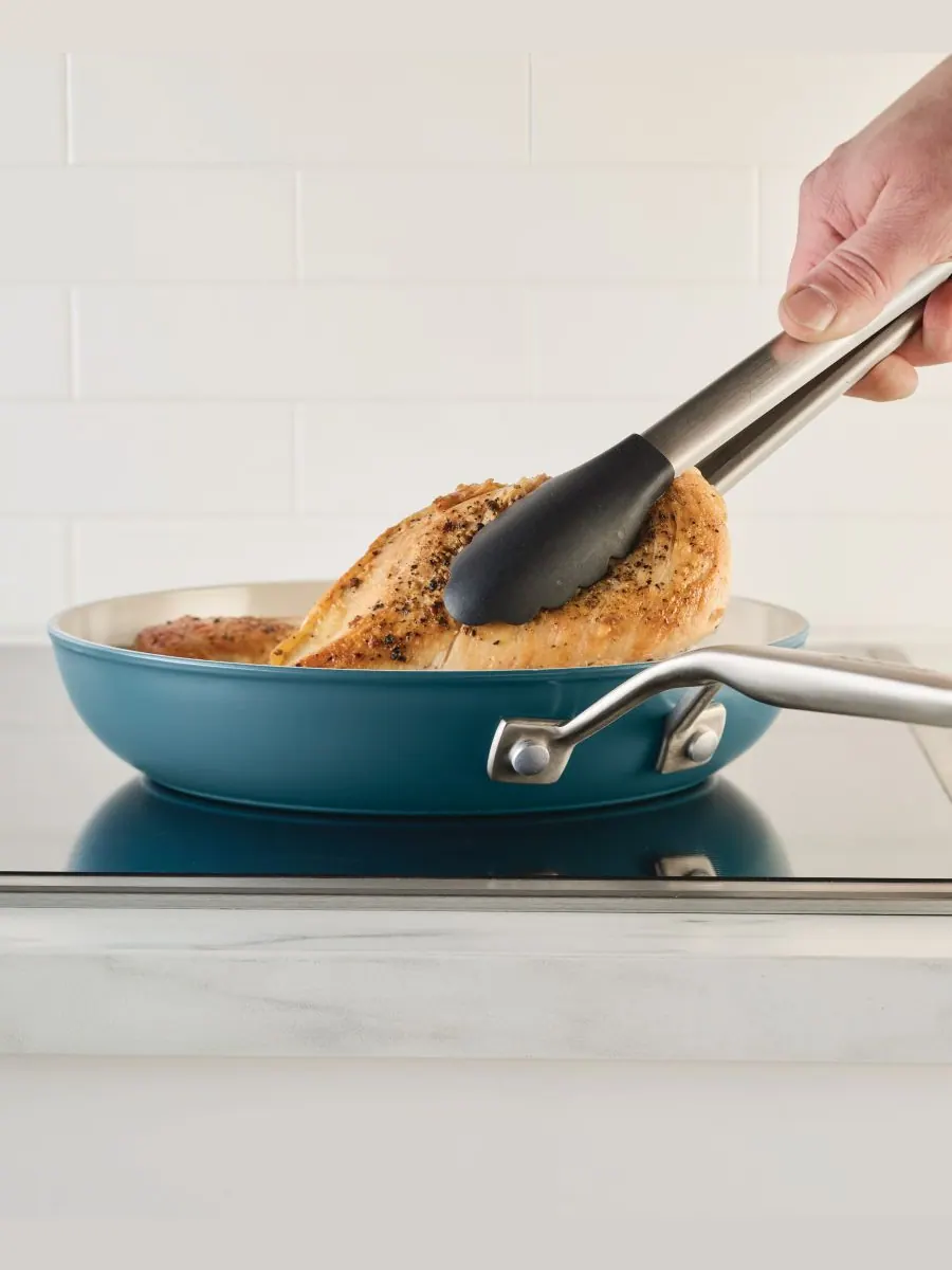 Сковорода KitchenAid Hard-Anodized Ceramic Induction, 25 см, Синяя агава — изображение 8 из 8, синий