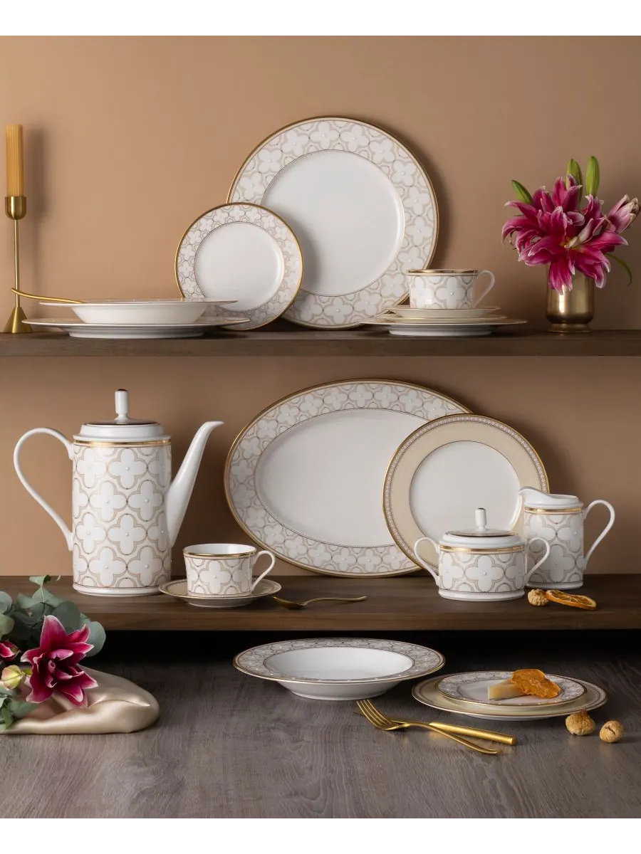 Noritake Овощная миска Trefolio Gold с крышкой, 67 унций — изображение 6 из 9, золото