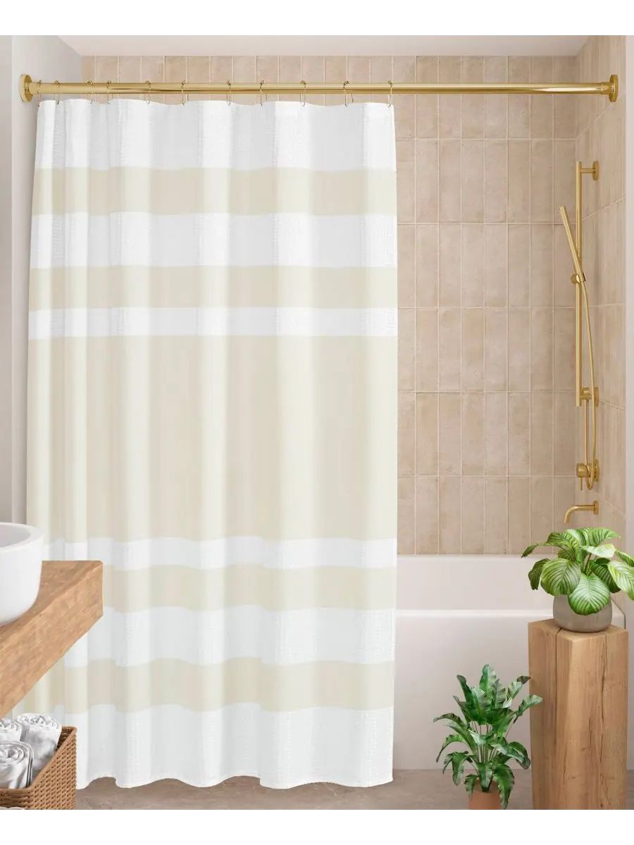 Шторка для душа spa waffle 3m-scotchgard, 72" x 72" Madison Park — изображение 1 из 9, бежевый