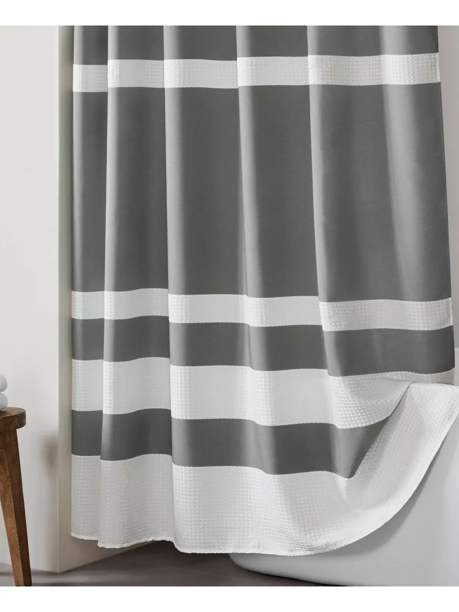 Шторка для душа spa waffle 3m-scotchgard, 72" x 72" Madison Park — изображение 4 из 9, темно-серый