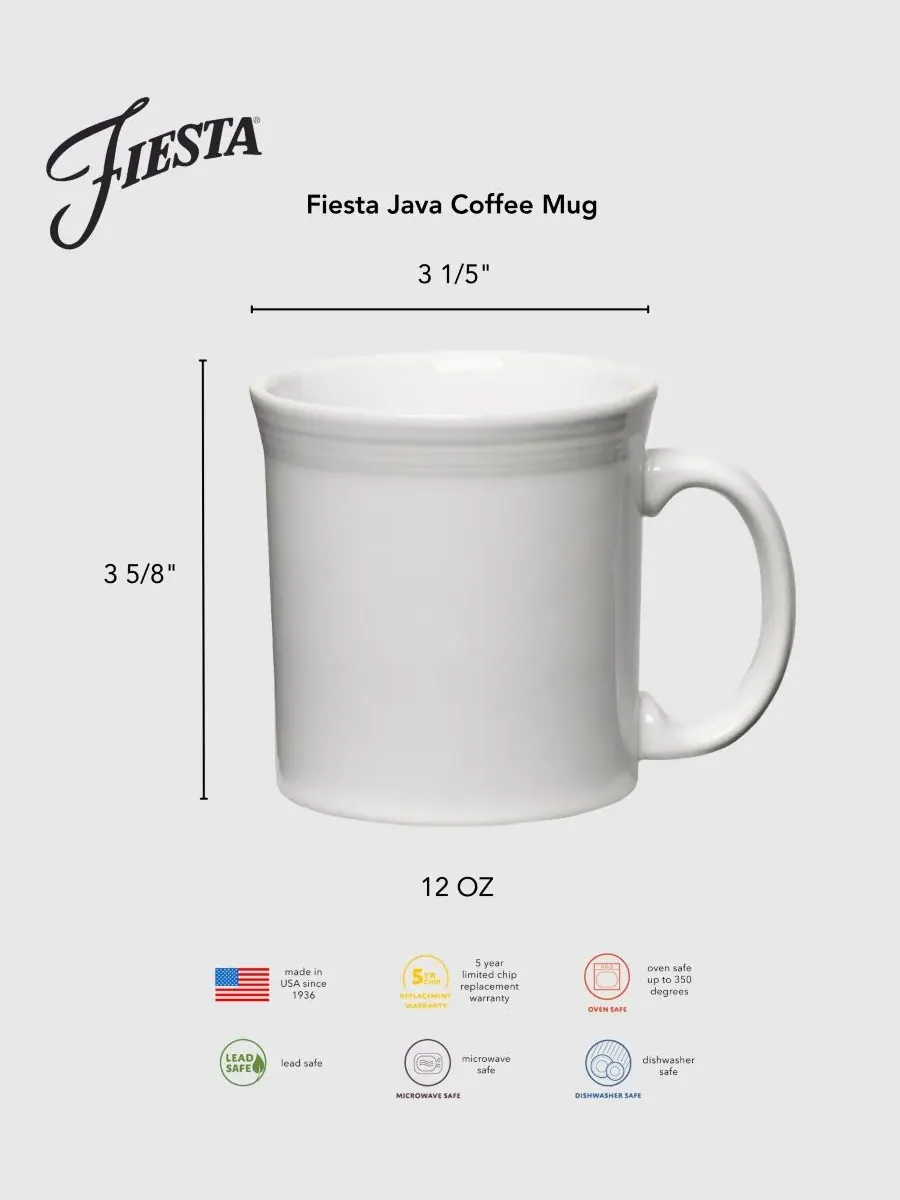 Кофейная кружка Java, 355 мл Fiesta — изображение 2 из 4, белый