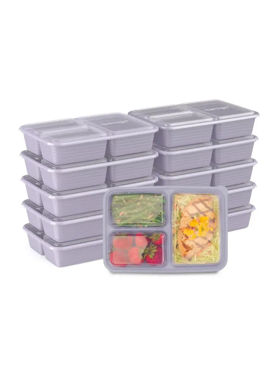 Набор из 10 контейнеров для хранения продуктов Food Prep с 3 отделениями Bentgo, Link
