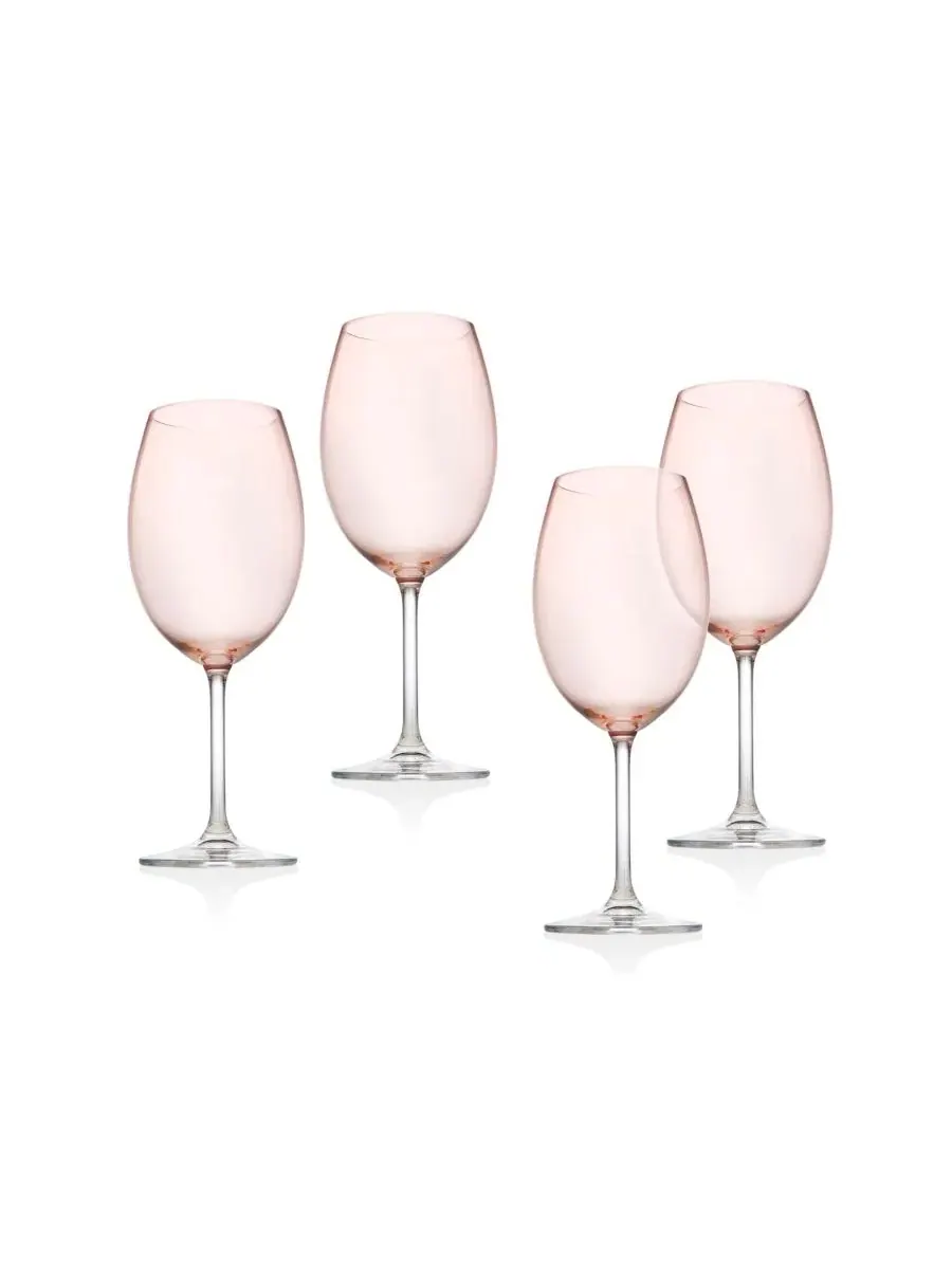 Набор из 4 бокалов для белого вина Meridian Blush, 350 мл Godinger — розовый