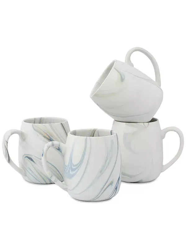 Кружки с мраморным узором, набор из 4 шт. Lorren Home Trends — изображение 1 из 4, бежевый