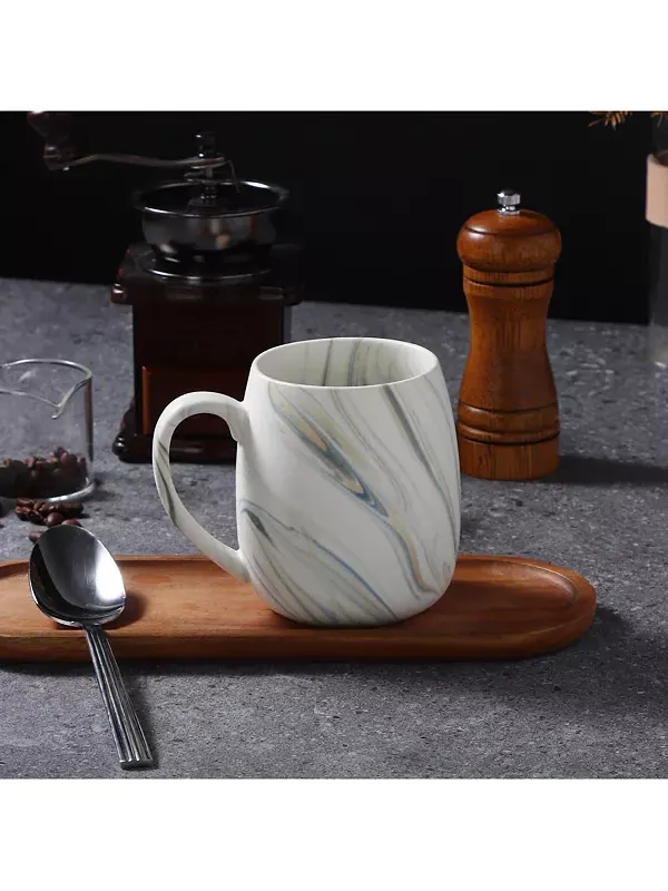 Кружки с мраморным узором, набор из 4 шт. Lorren Home Trends — изображение 4 из 4, бежевый