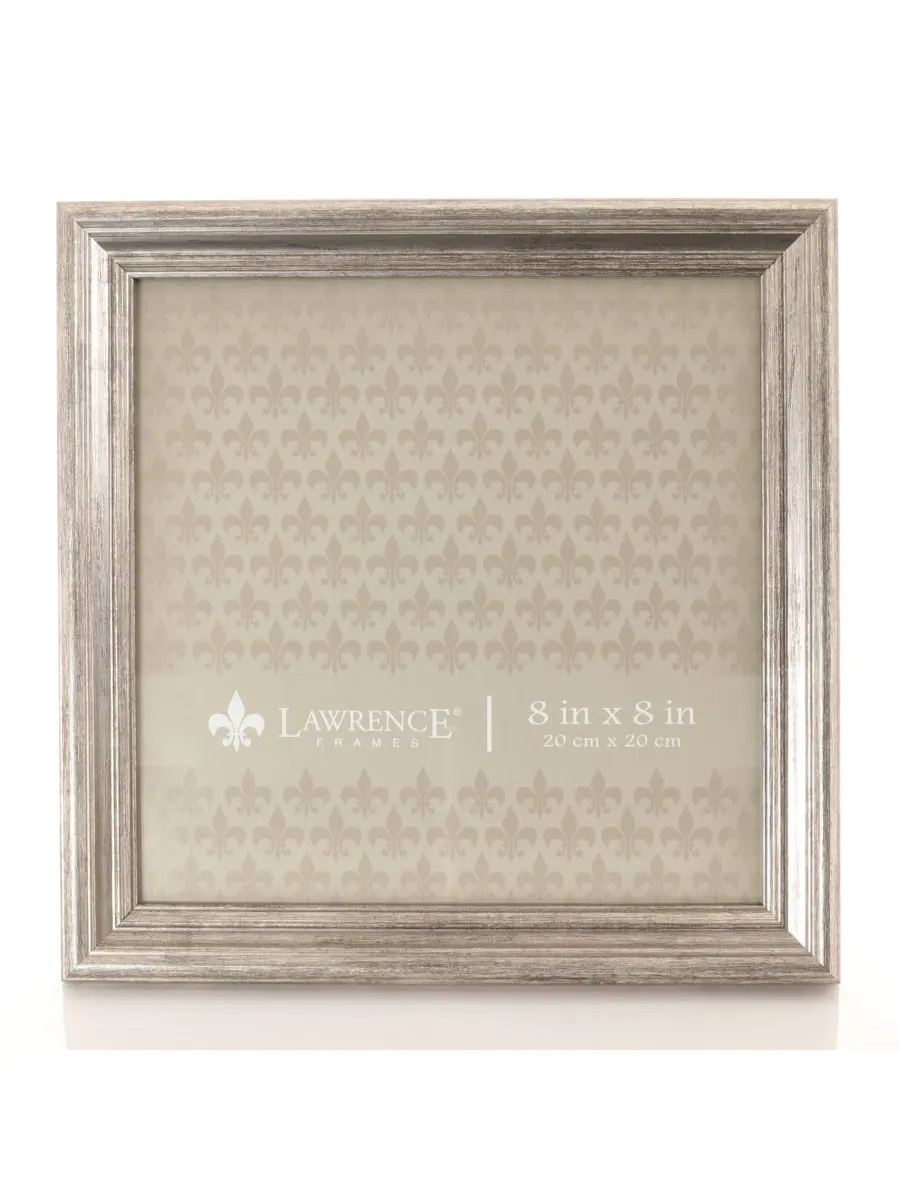 Рамка для картины Sutter с полированной поверхностью, 8 x 8 дюймов Lawrence Frames — серебристый