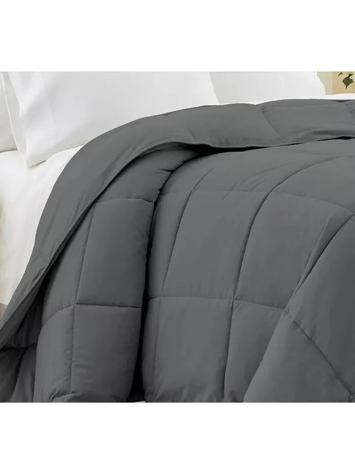 Всесезонное альтернативное пуховое одеяло премиум-класса Southshore Fine Linens — изображение 2 из 2, серый