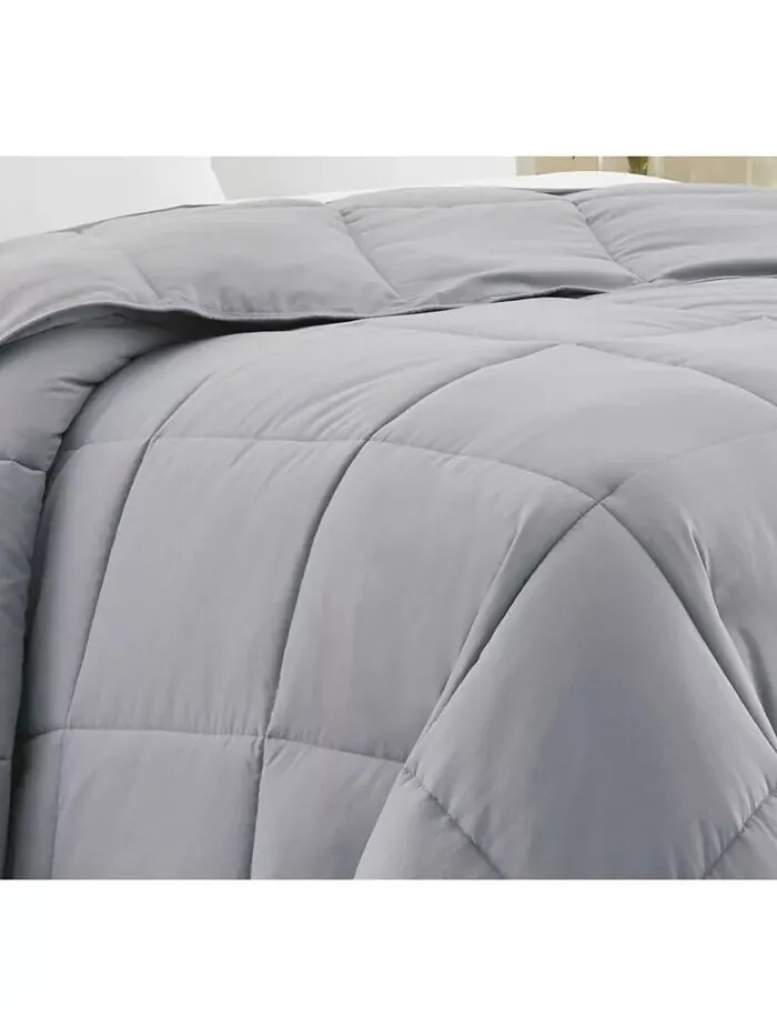 Всесезонное альтернативное пуховое одеяло премиум-класса Southshore Fine Linens — изображение 2 из 2, серый