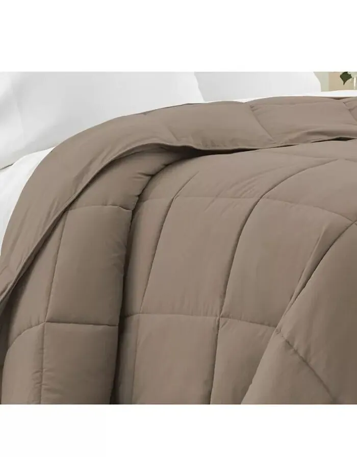Всесезонное альтернативное пуховое одеяло премиум-класса Southshore Fine Linens — изображение 2 из 2, тауп