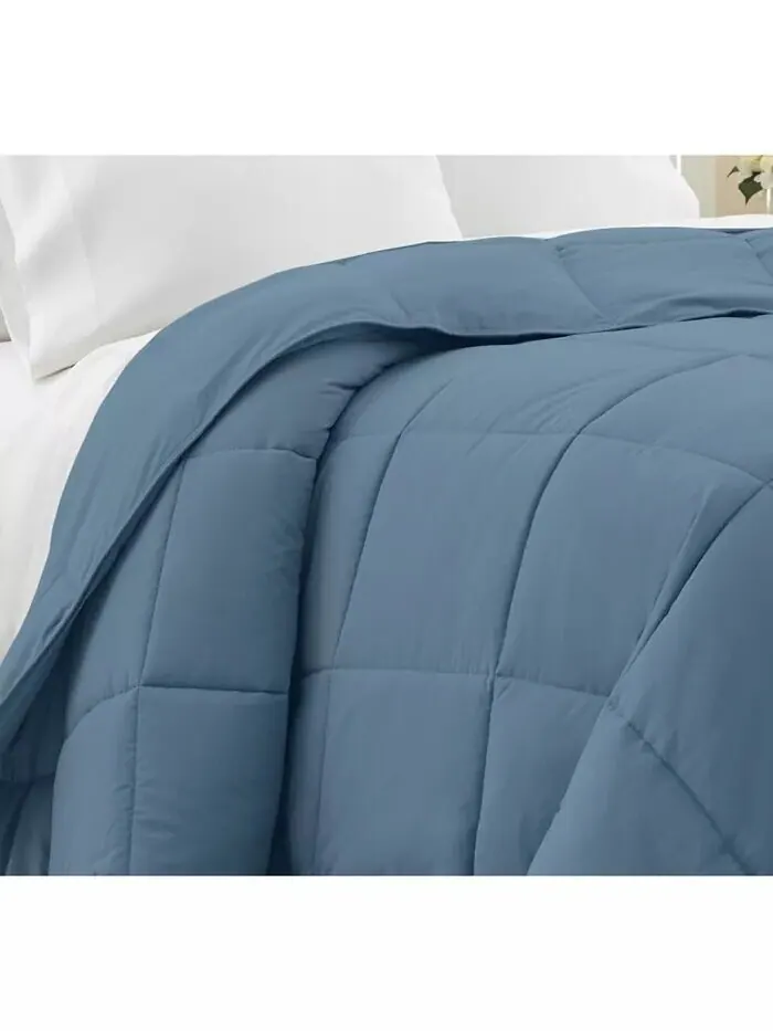 Всесезонное альтернативное пуховое одеяло премиум-класса Southshore Fine Linens — изображение 2 из 2, синий