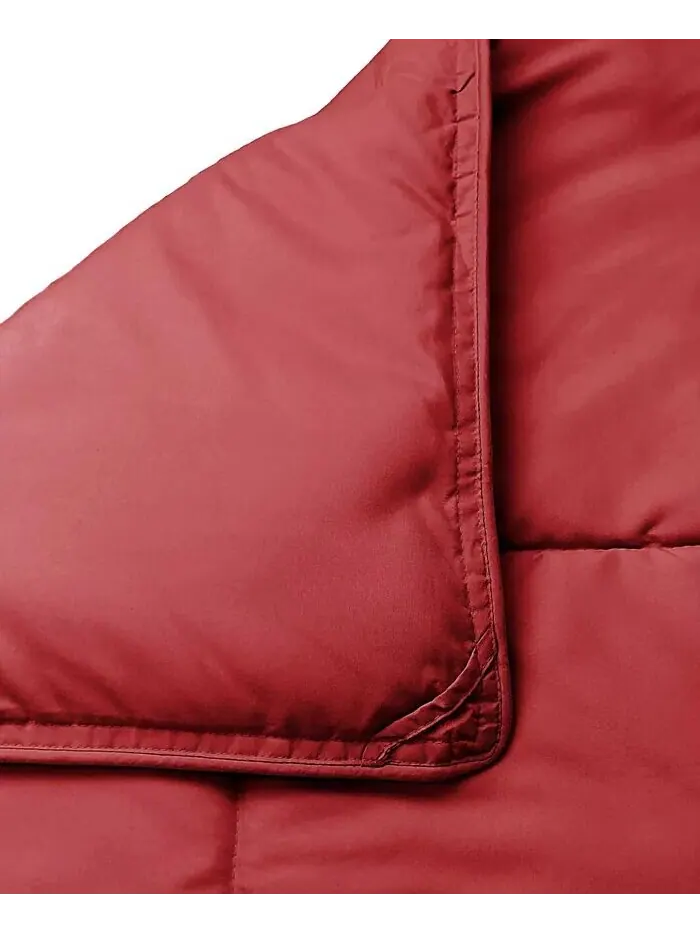 Всесезонное альтернативное пуховое одеяло премиум-класса Southshore Fine Linens — изображение 4 из 5, темный красный