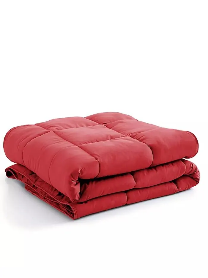 Всесезонное альтернативное пуховое одеяло премиум-класса Southshore Fine Linens — изображение 5 из 5, темный красный