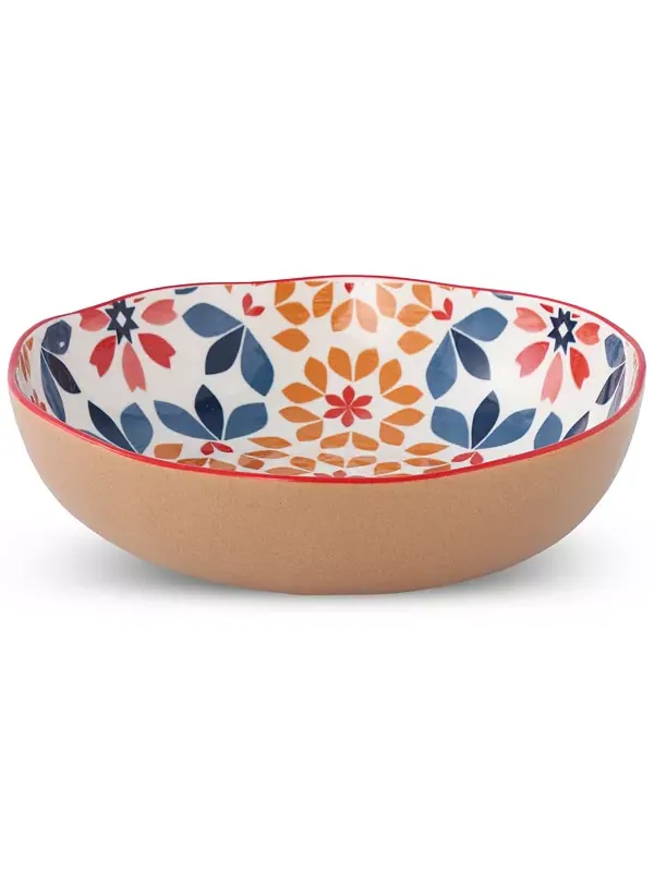 Набор для пасты и мисок Geo Floral из 5 предметов Lorren Home Trends — изображение 2 из 4, мульти