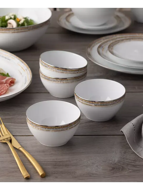 Мини-Миски Raylan из фарфора, набор из 4 шт. Noritake — изображение 2 из 4, белый